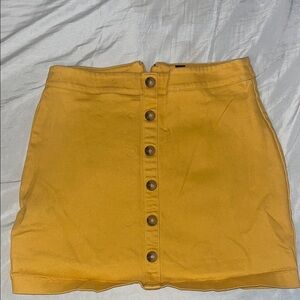 Forever 21 Gold Mini Pencil Skirt Casual